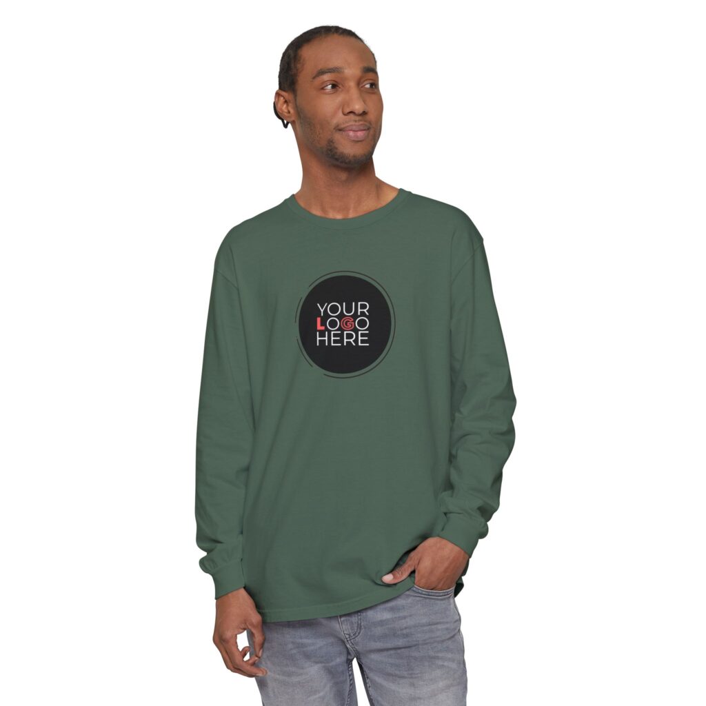 Unisex Garment-Dyed Long Sleeve T-Shirt - Image 59