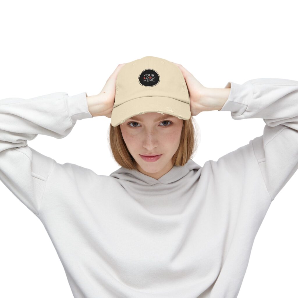Custom Unisex Distressed Cap - Image 11