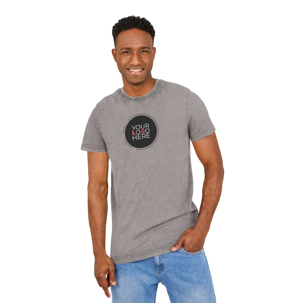Acid Washed Round Neck Tee - Image 24