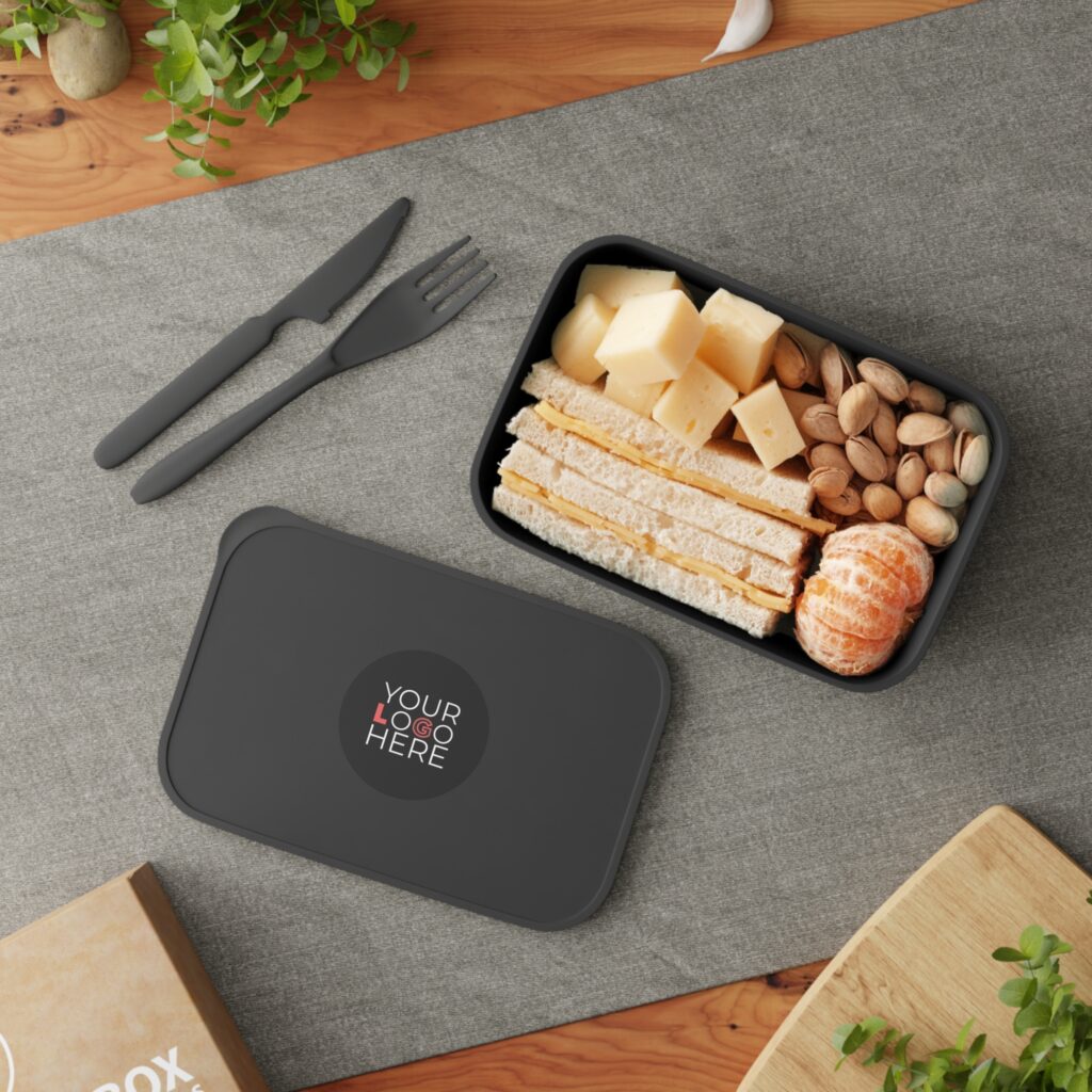 Pla Bento Box With Band And Utensils - Image 5