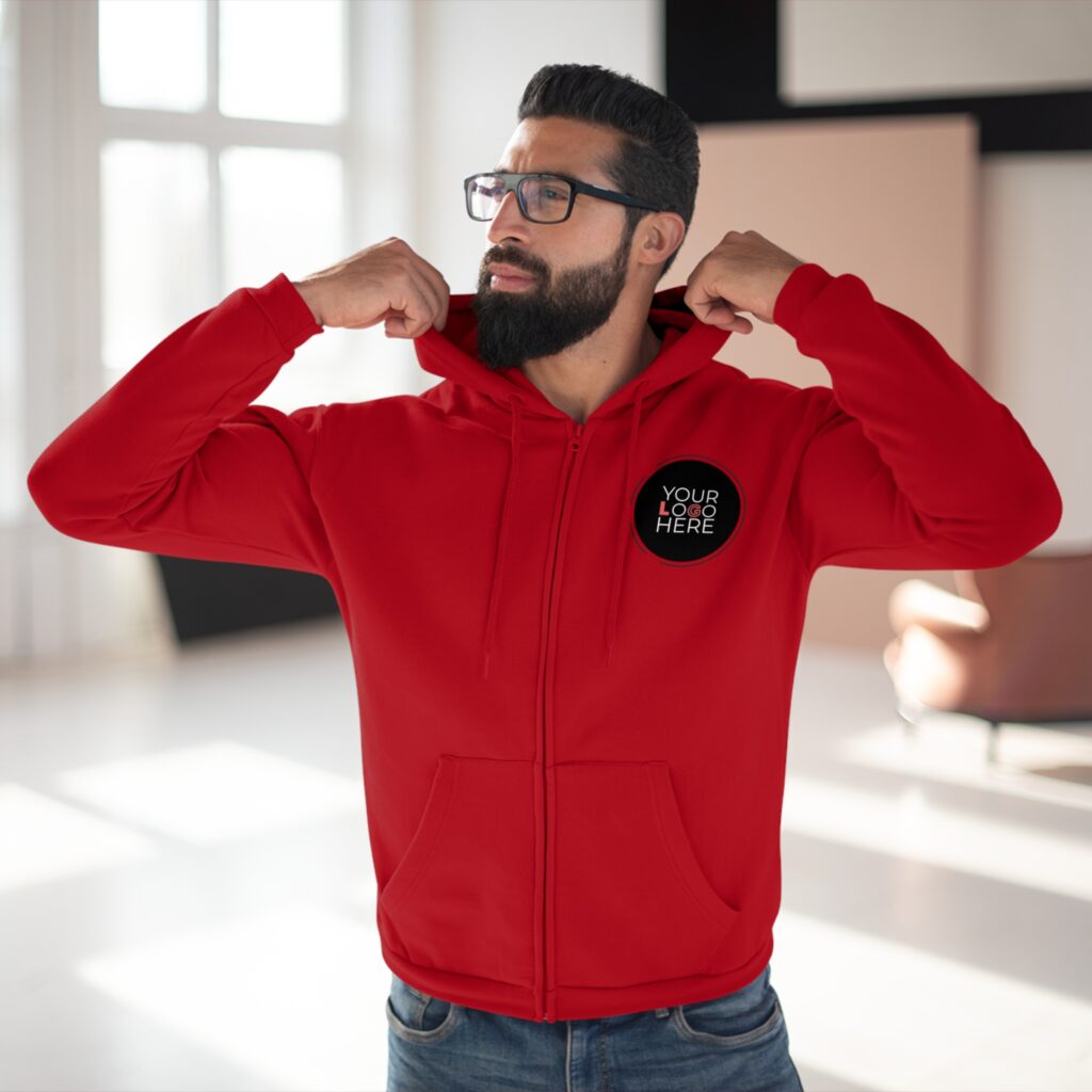 Unisex Hooded Zip Sweatshirt - Image 23