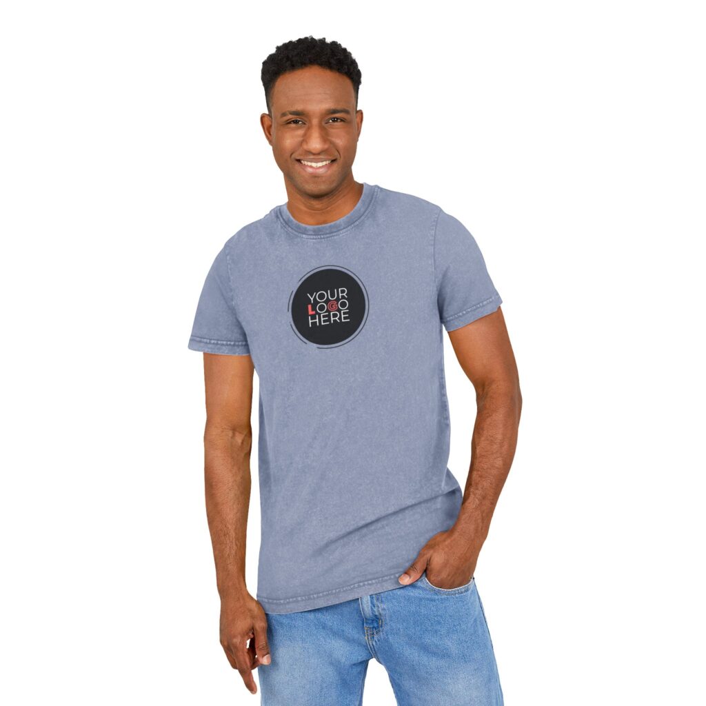 Acid Washed Round Neck Tee - Image 3