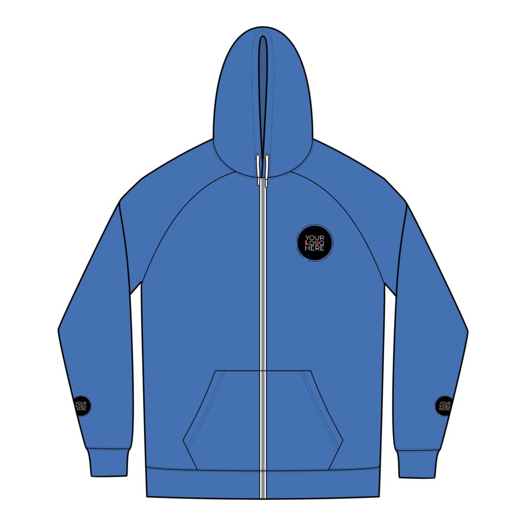 Men'S Sueded Cotton Blend Full-Zip Hoodie