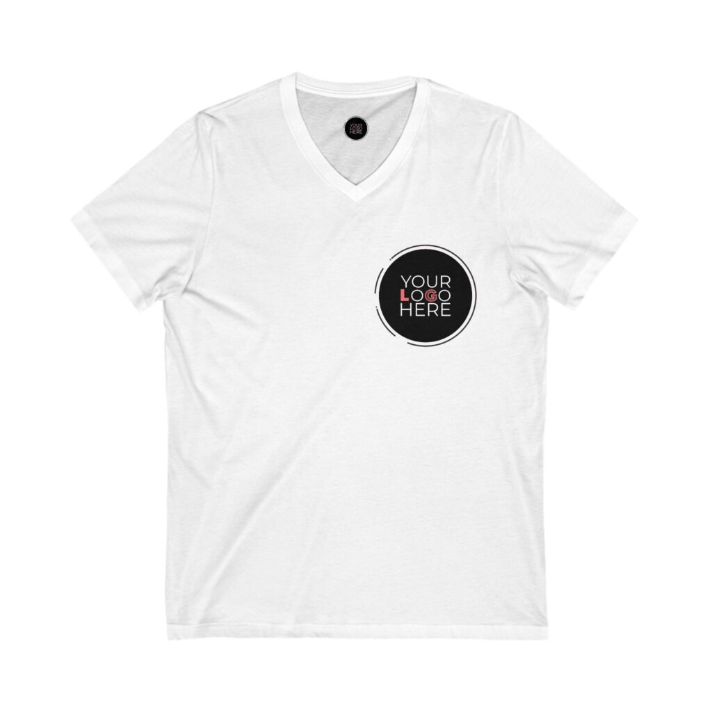 Unisex Jersey Short Sleeve V-Neck Tee - Image 3