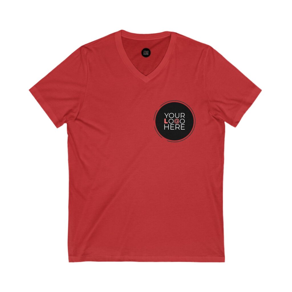 Unisex Jersey Short Sleeve V-Neck Tee