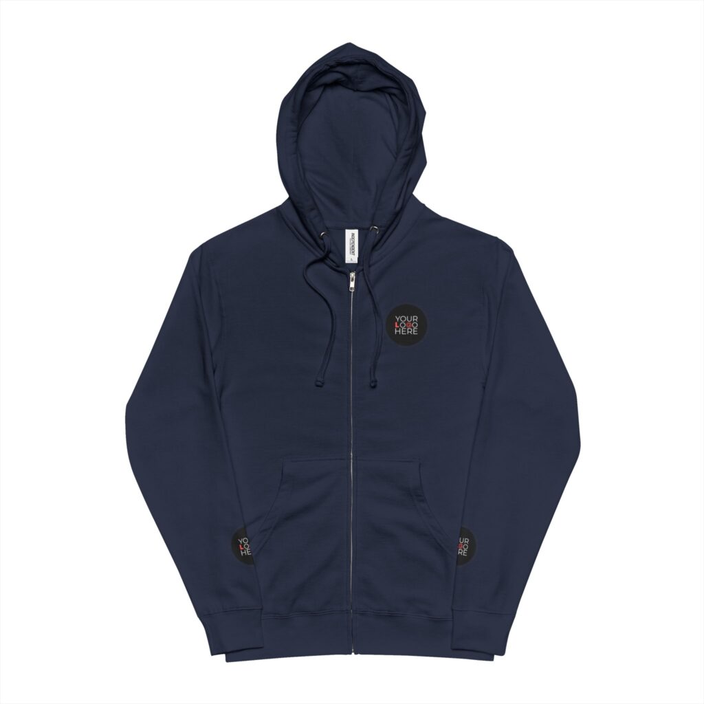 Unisex Fleece Zip Up Hoodie - Image 5