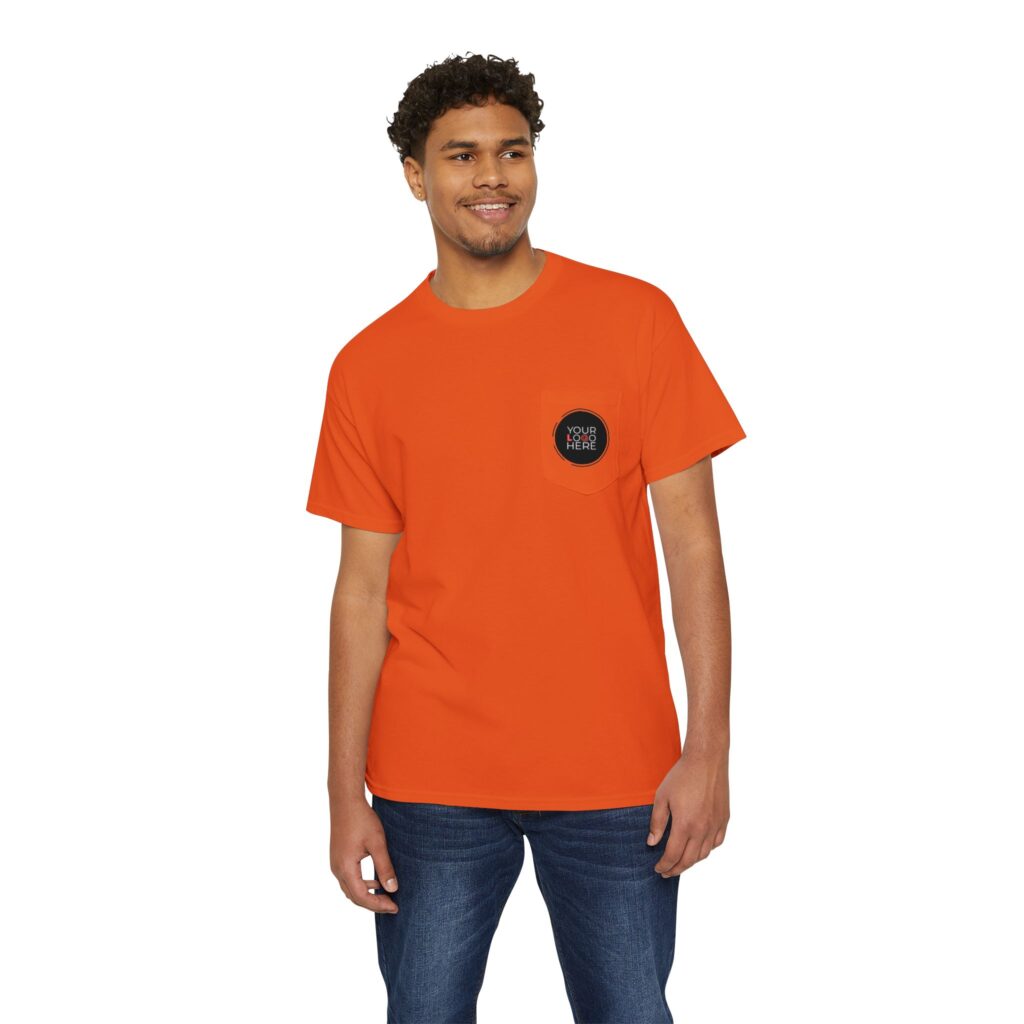 Unisex Heavy Cotton Pocket Tee - Image 33
