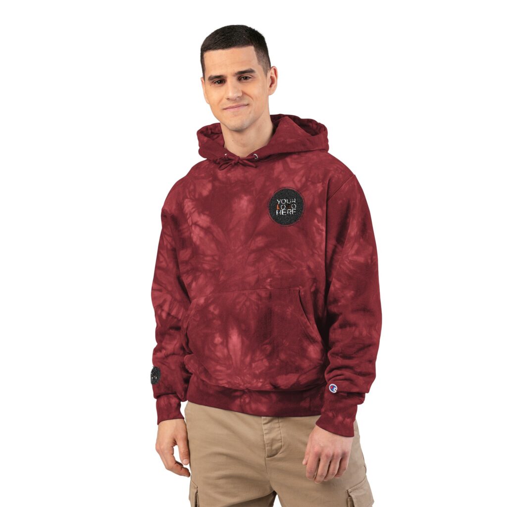 Unisex Champion Tie-Dye Hoodie (Embroidery) - Image 3