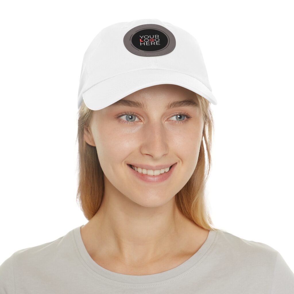 Custom Dad Hat With Leather Patch (Round) - Image 9