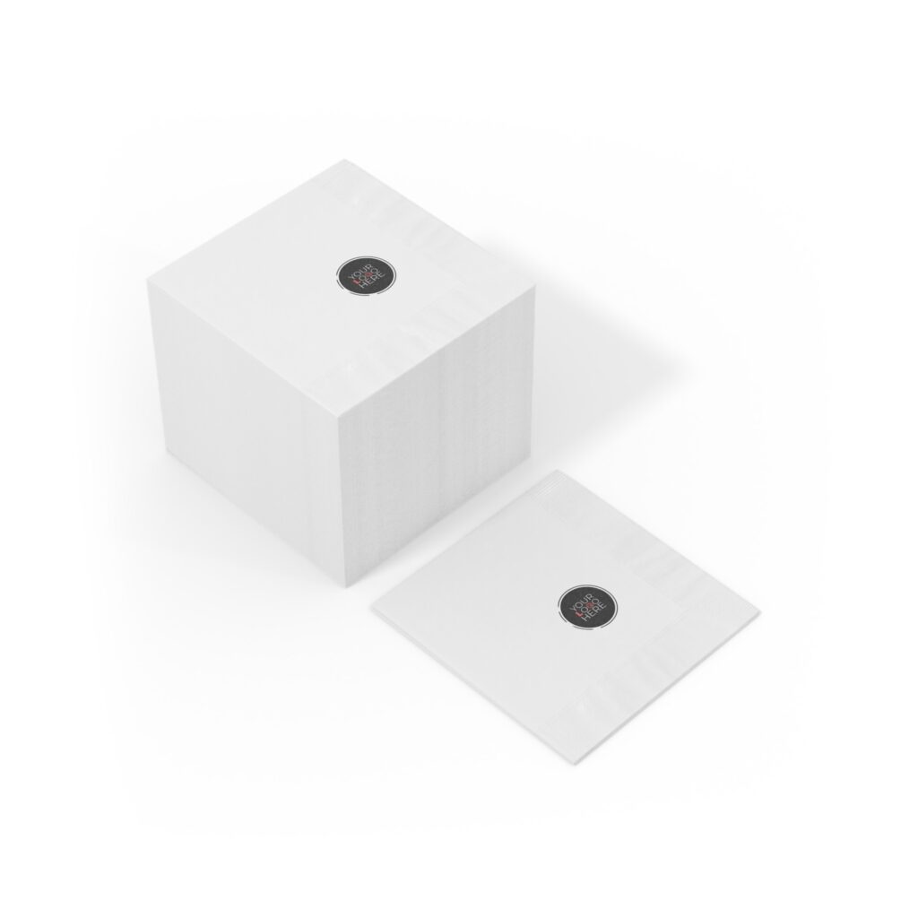Custom White Coined Napkins - Image 3