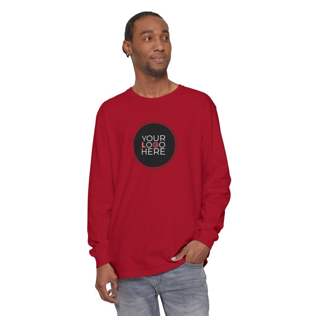 Unisex Garment-Dyed Long Sleeve T-Shirt - Image 115