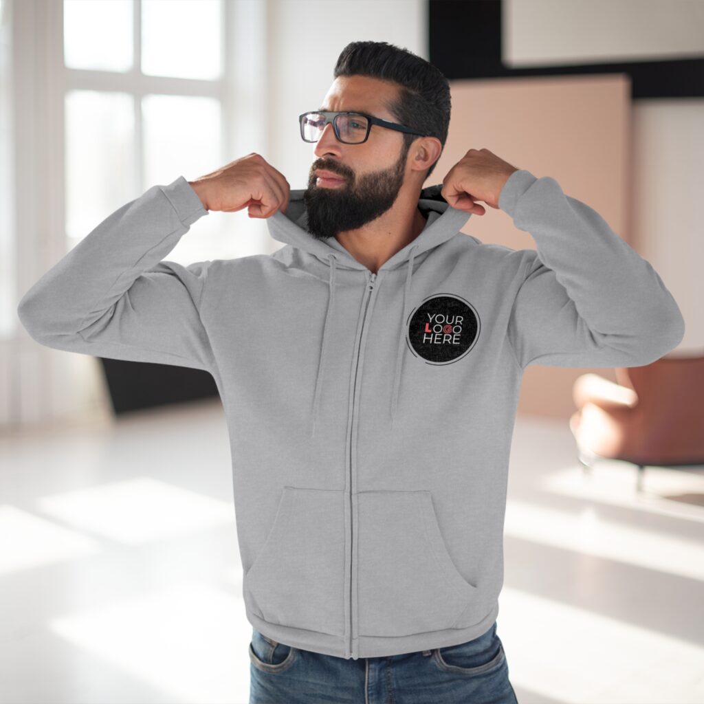 Unisex Hooded Zip Sweatshirt - Image 5