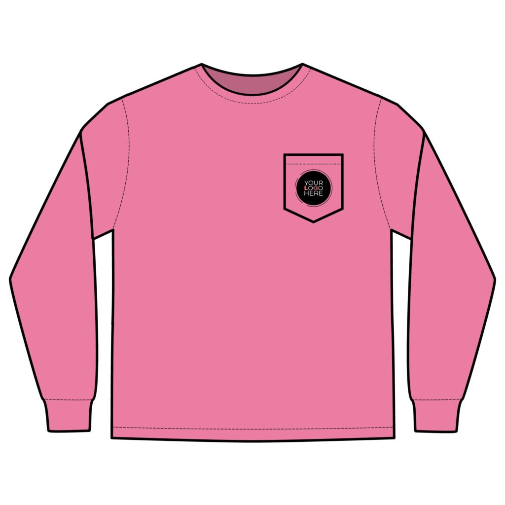 Unisex Long Sleeve Pocket T-Shirt - Image 27