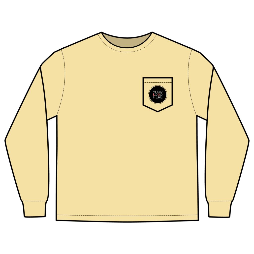 Unisex Long Sleeve Pocket T-Shirt - Image 5