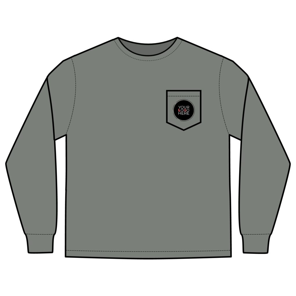 Unisex Long Sleeve Pocket T-Shirt - Image 7