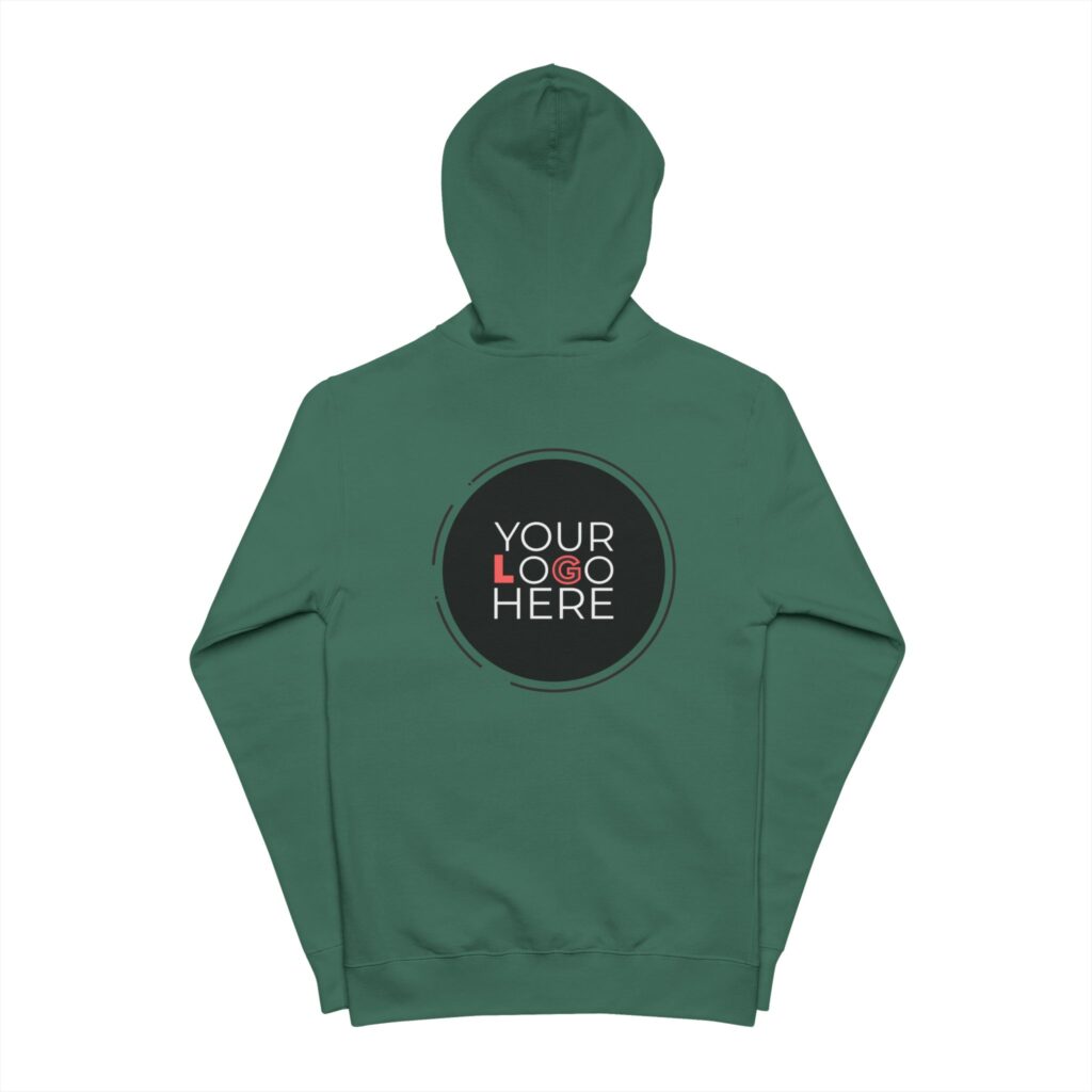 Unisex Fleece Zip Up Hoodie - Image 2