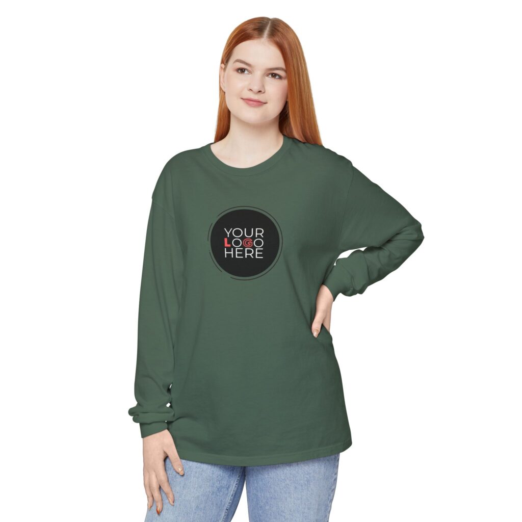 Unisex Garment-Dyed Long Sleeve T-Shirt - Image 61