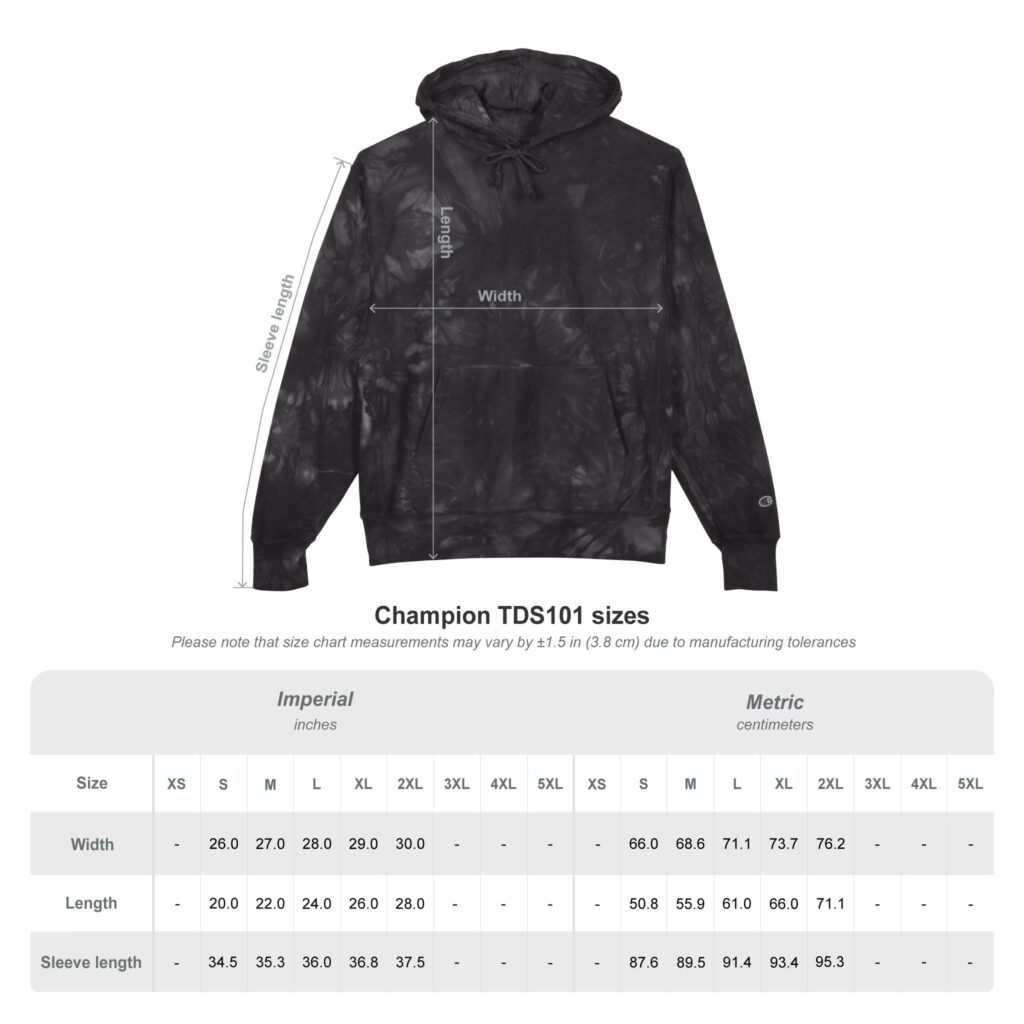 Unisex Champion Tie-Dye Hoodie (Embroidery) - Image 10
