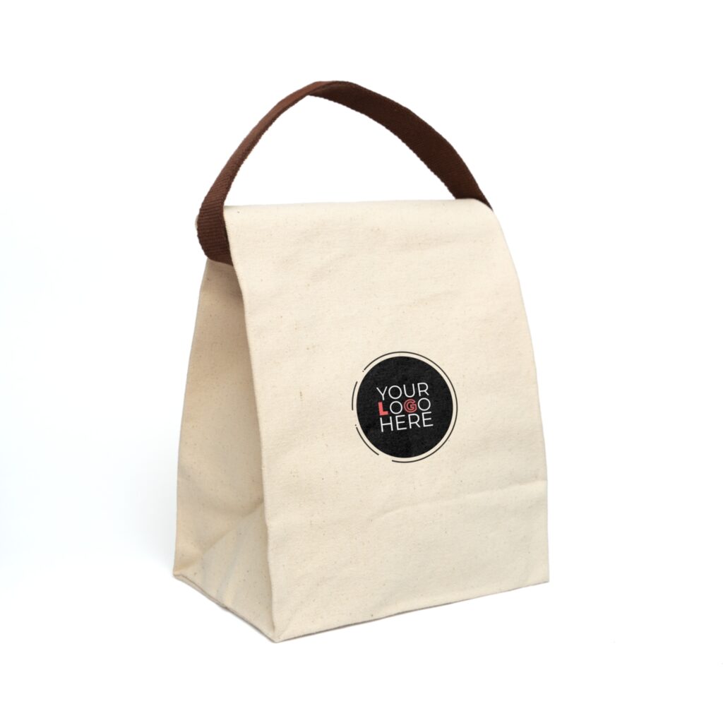 Canvas Lunch Bag With Strap - Image 2