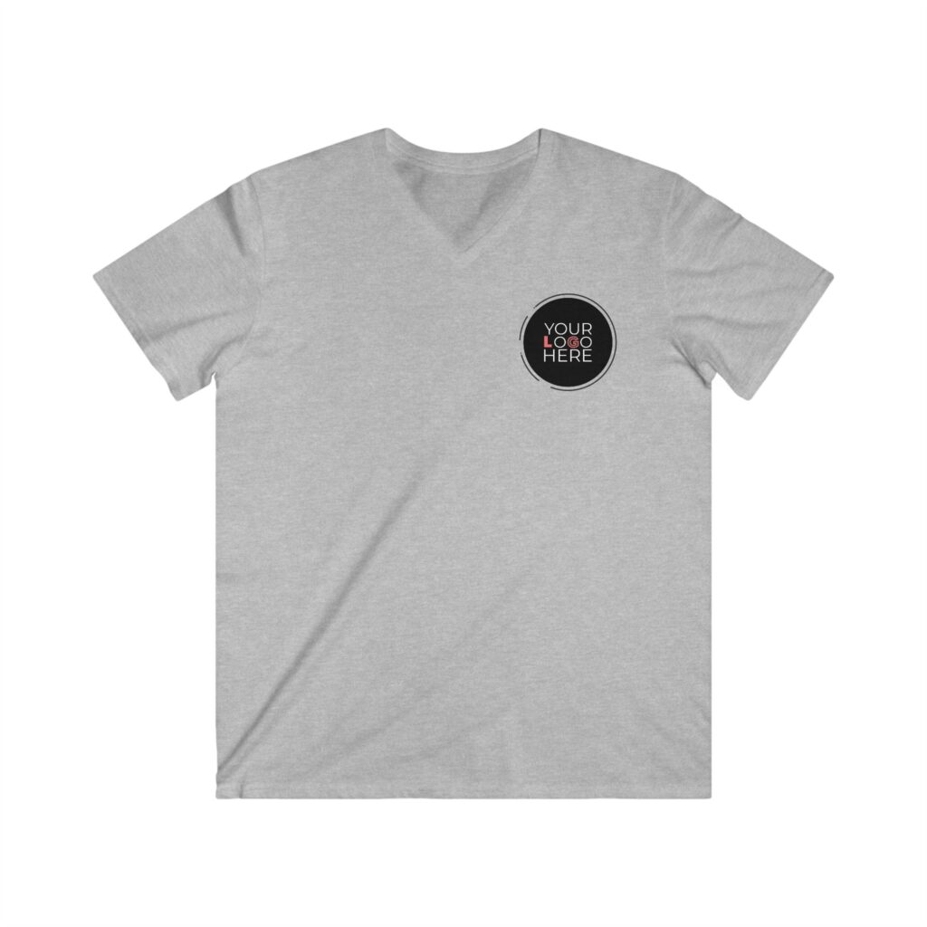 Men'S Fitted V-Neck Short Sleeve Tee
