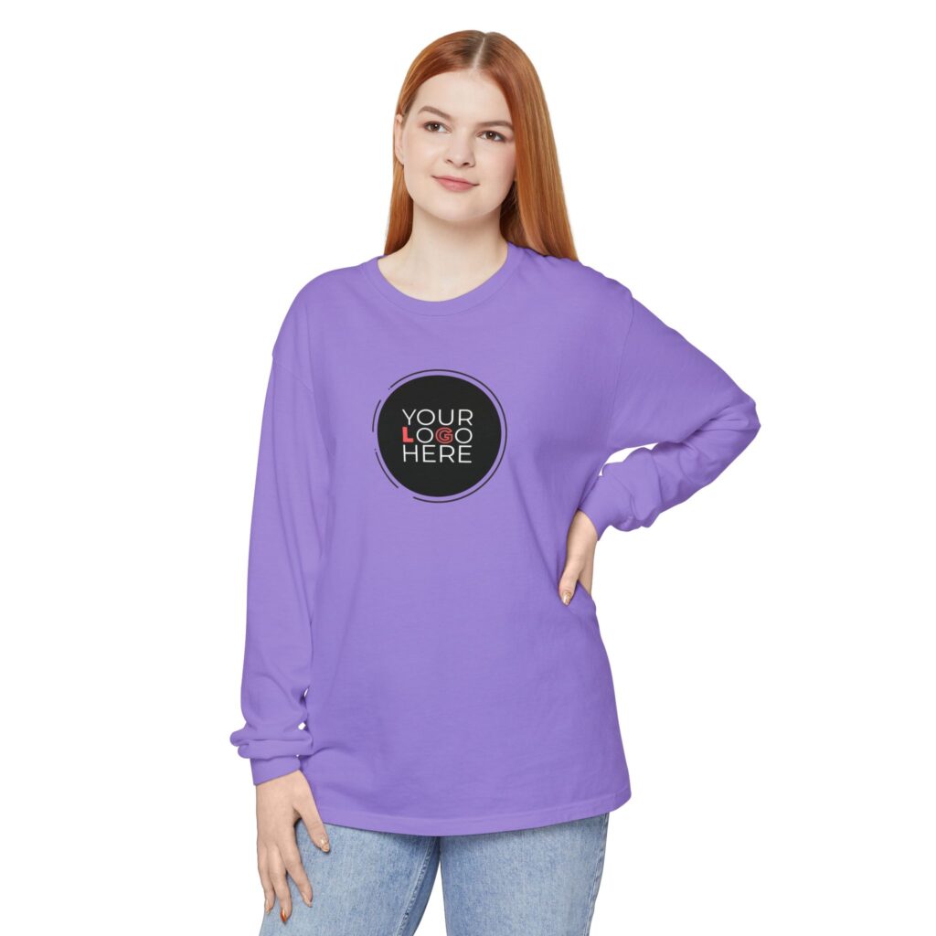 Unisex Garment-Dyed Long Sleeve T-Shirt - Image 96