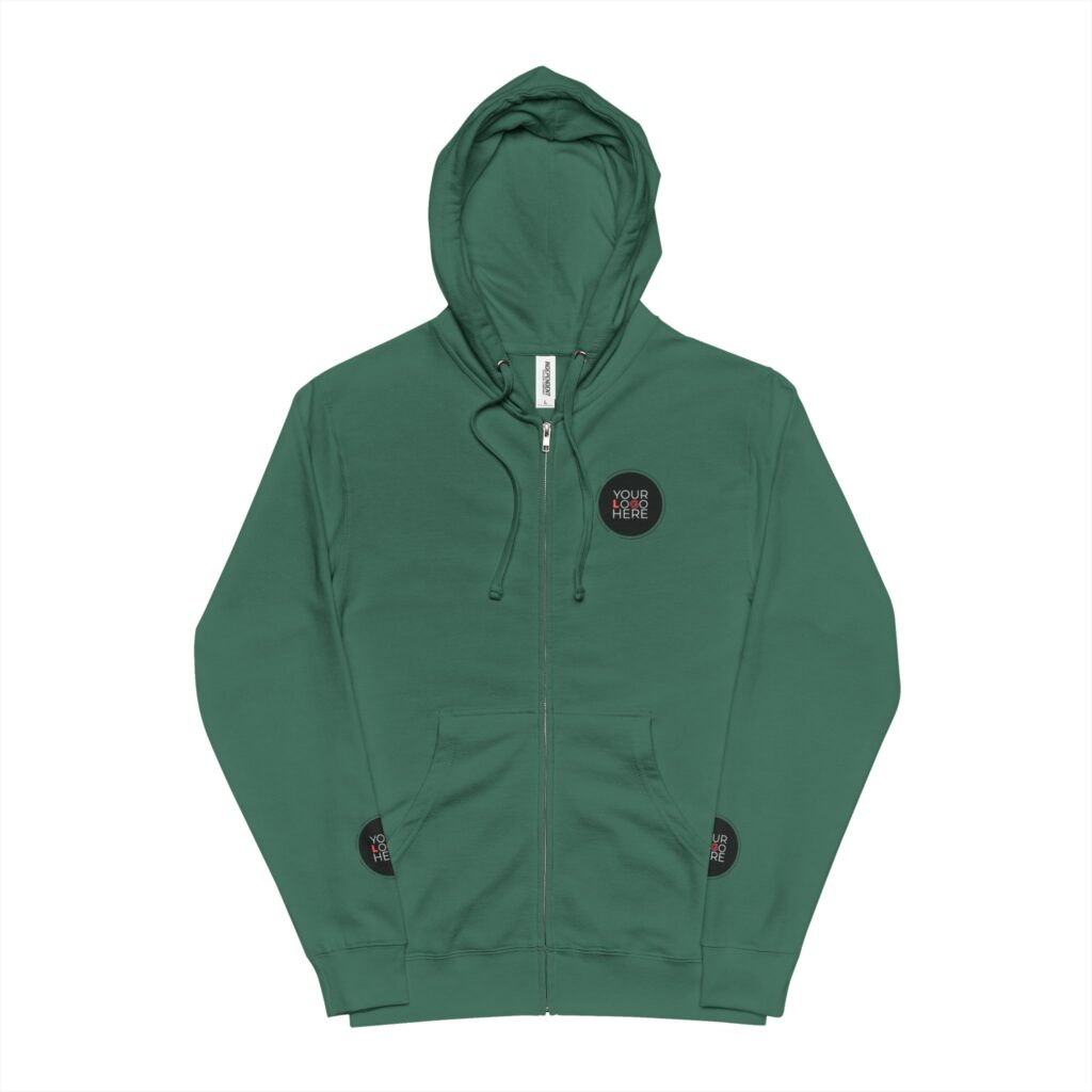 Unisex Fleece Zip Up Hoodie