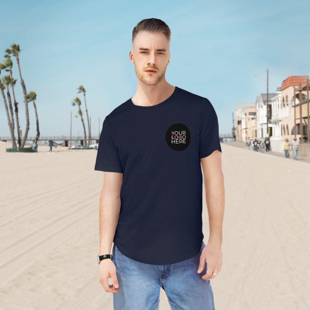 Men'S Jersey Curved Hem Tee - Image 19