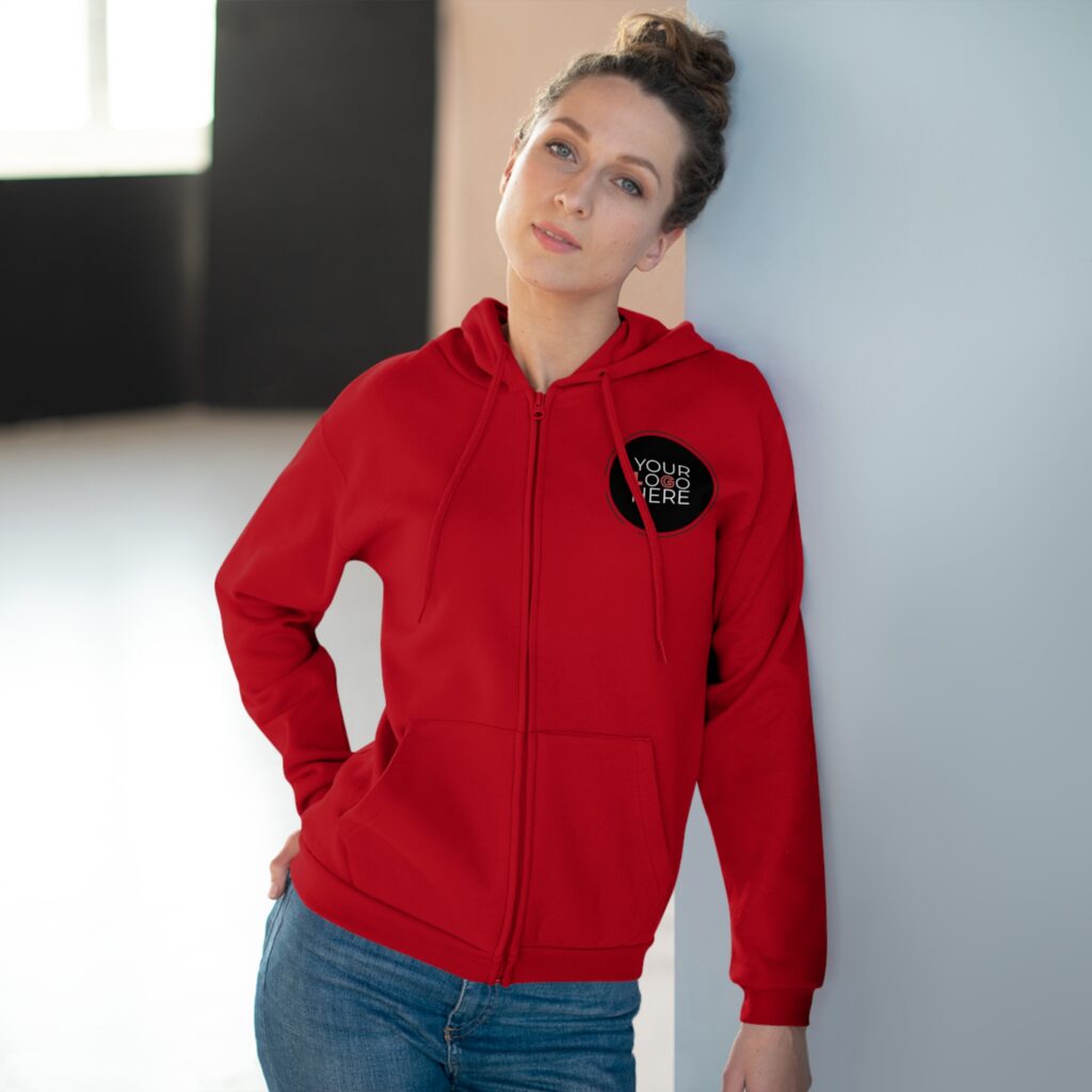 Unisex Hooded Zip Sweatshirt - Image 24