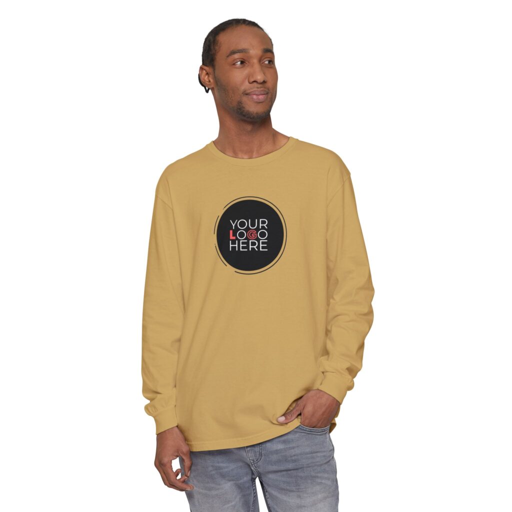 Unisex Garment-Dyed Long Sleeve T-Shirt - Image 3