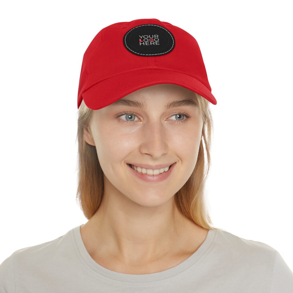 Custom Dad Hat With Leather Patch (Round) - Image 24