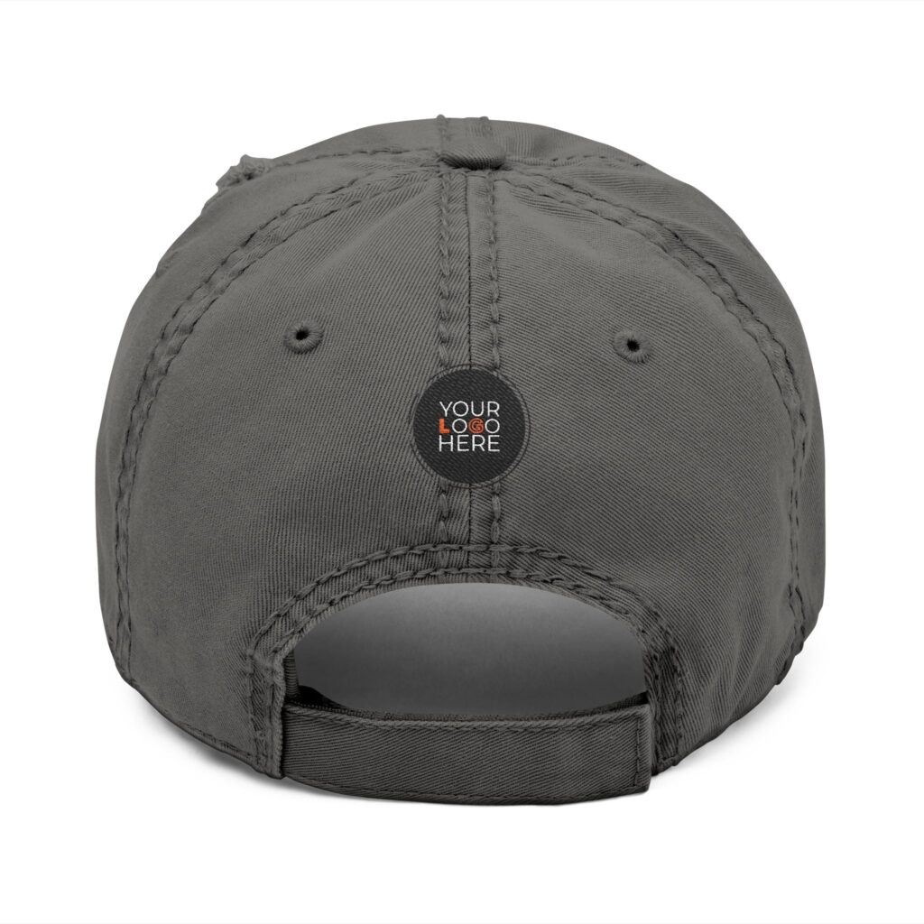 Custom Distressed Dad Hat – Embroidery - Image 2