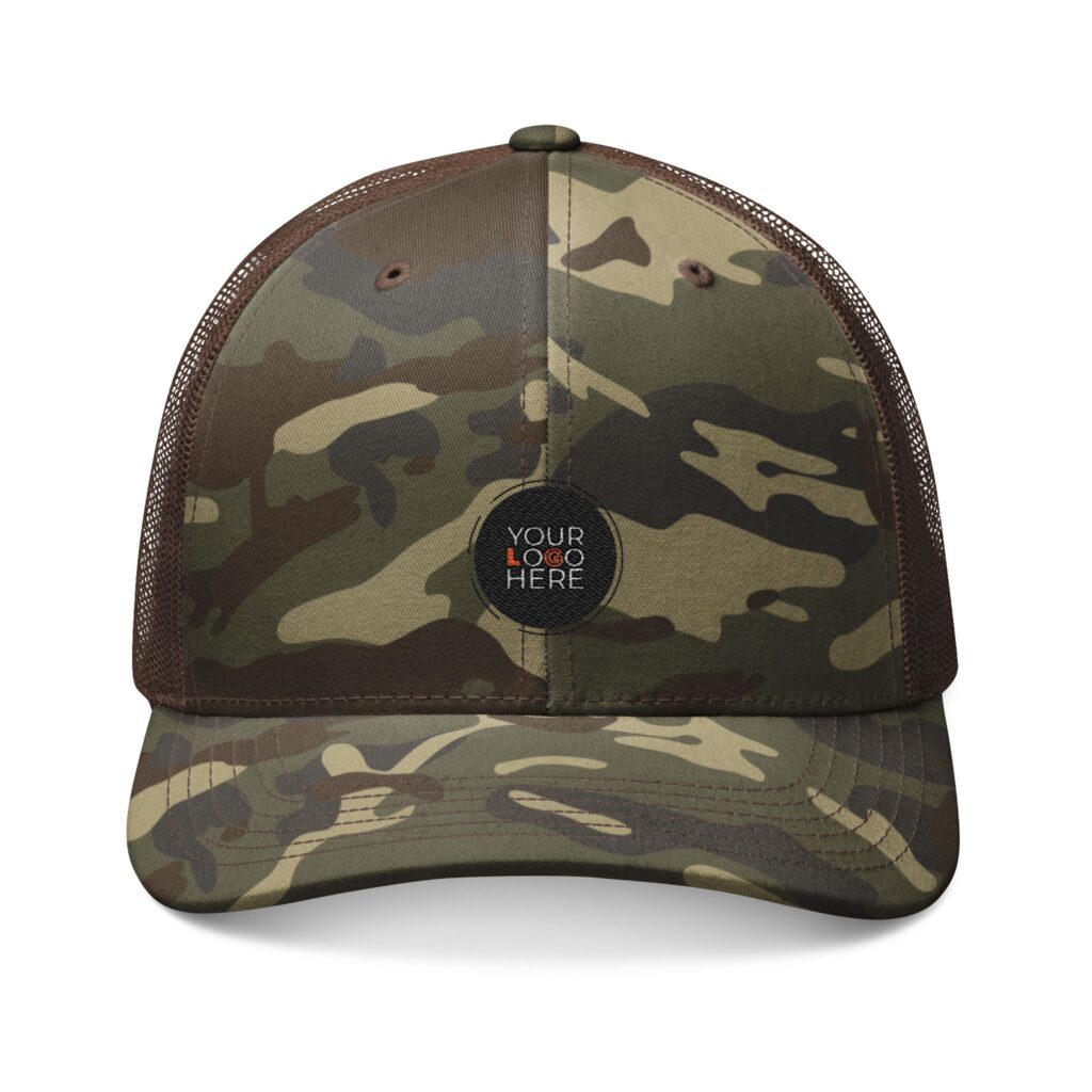 Custom Camouflage Trucker Hat – Embroidery - Image 3
