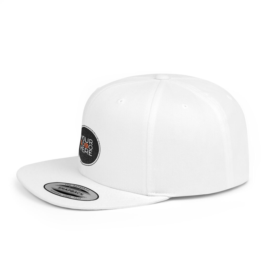 Custom Flat Bill Snapback – Embroidery - Image 3