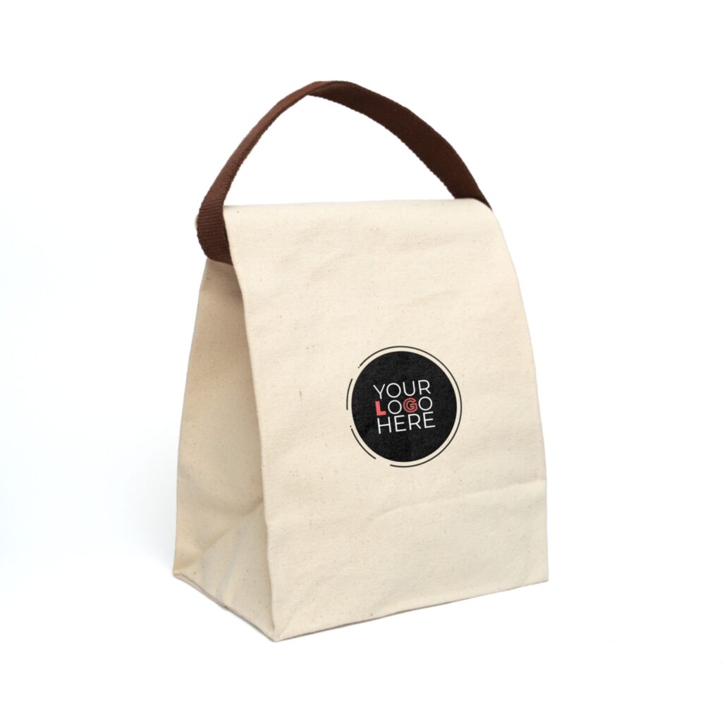 Canvas Lunch Bag With Strap - Image 2