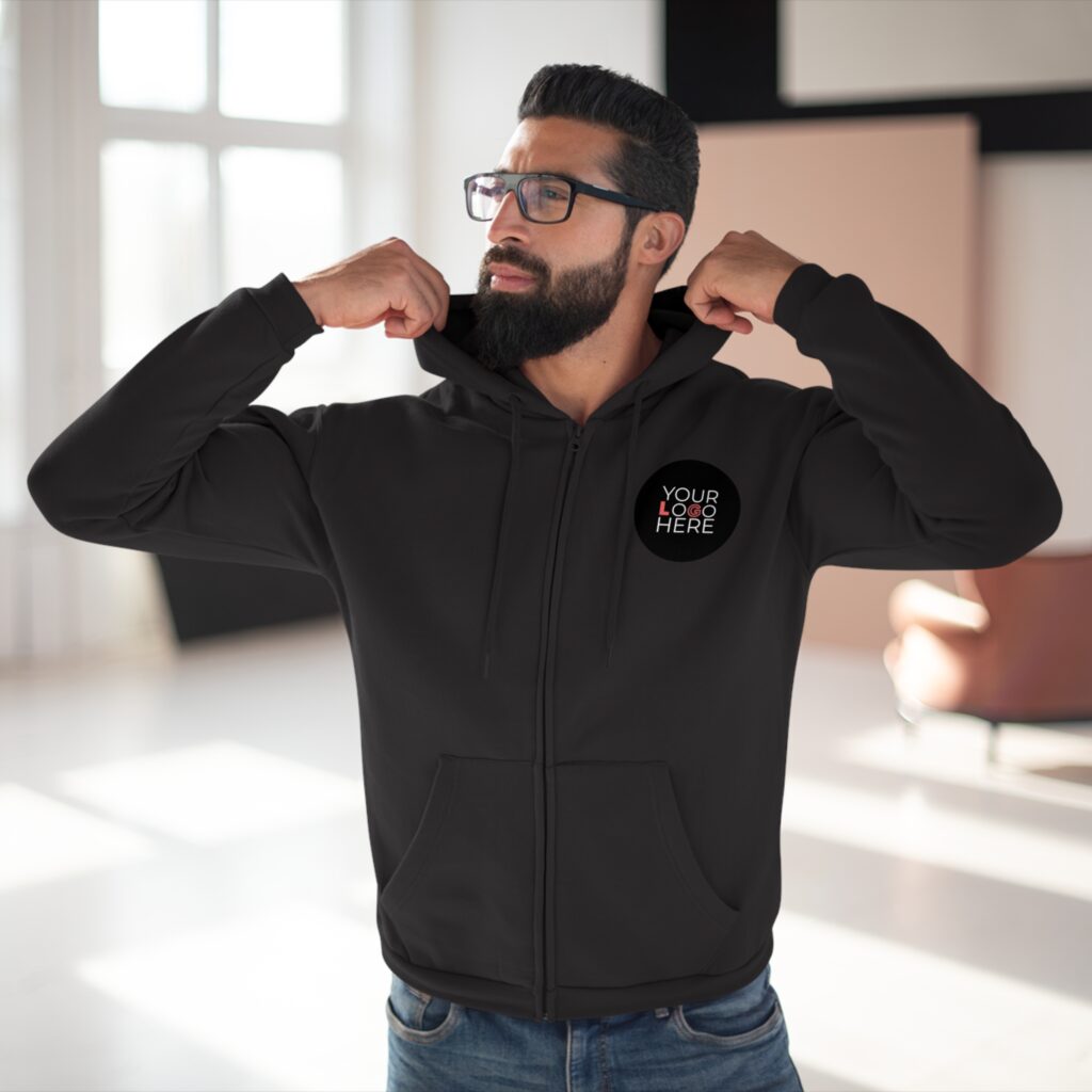 Unisex Hooded Zip Sweatshirt - Image 17