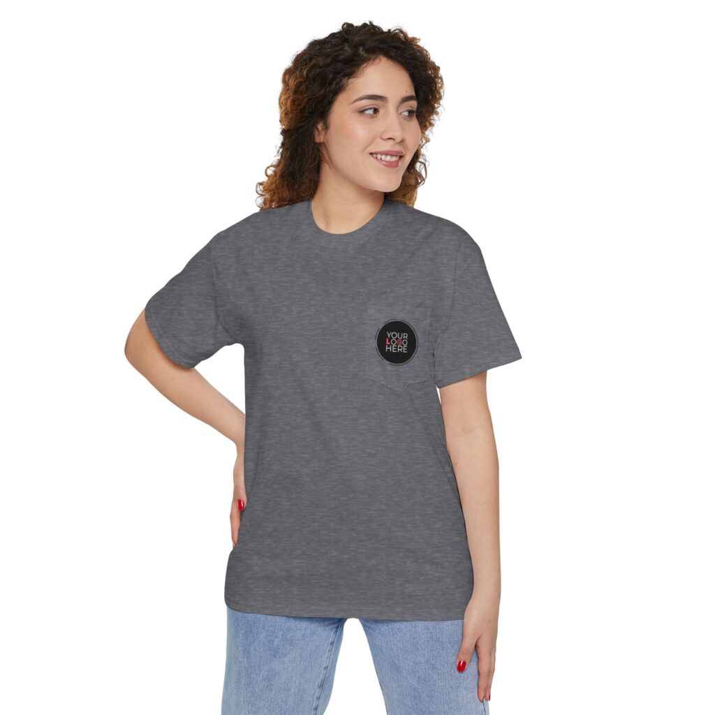 Unisex Heavy Cotton Pocket Tee - Image 47