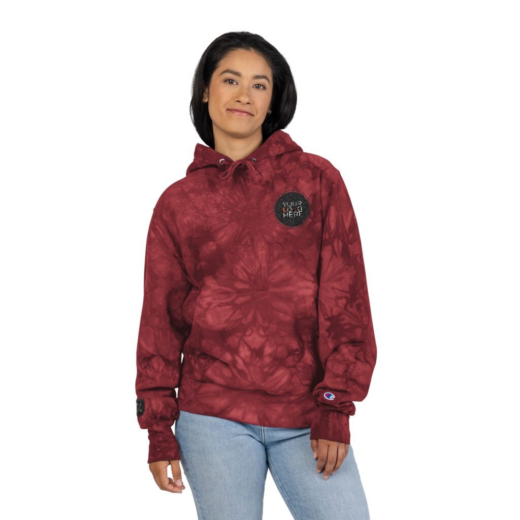 Unisex Champion Tie-Dye Hoodie (Embroidery) - Image 4
