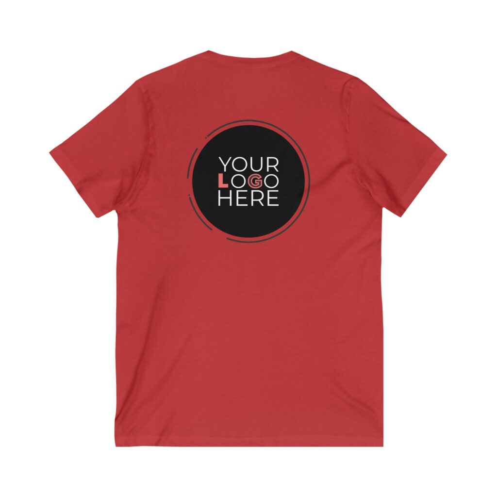 Unisex Jersey Short Sleeve V-Neck Tee - Image 2