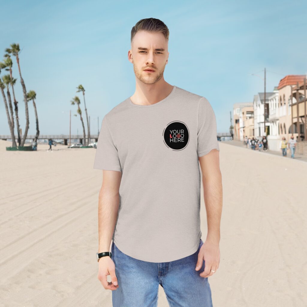 Men'S Jersey Curved Hem Tee - Image 3