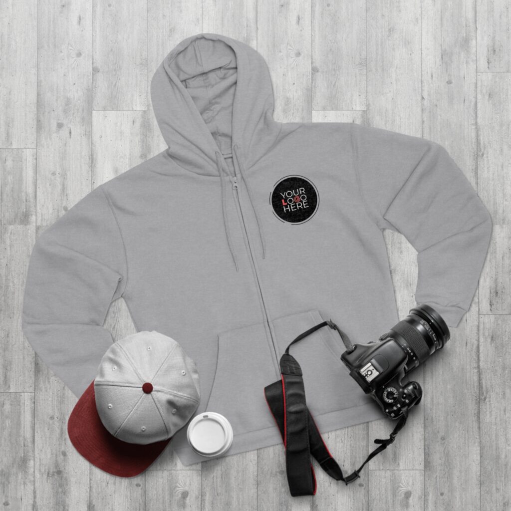 Unisex Hooded Zip Sweatshirt - Image 3