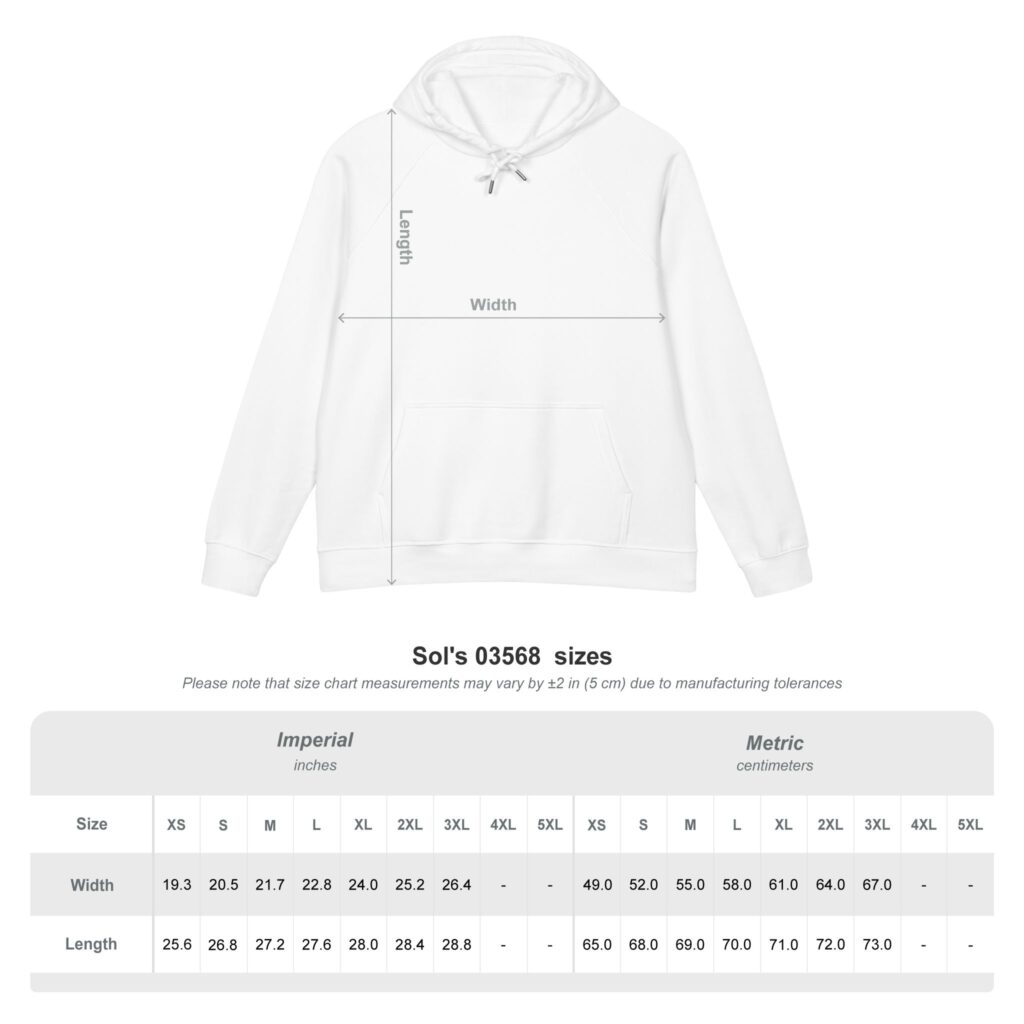 Unisex Eco Raglan Hoodie (Embroidery) - Image 36